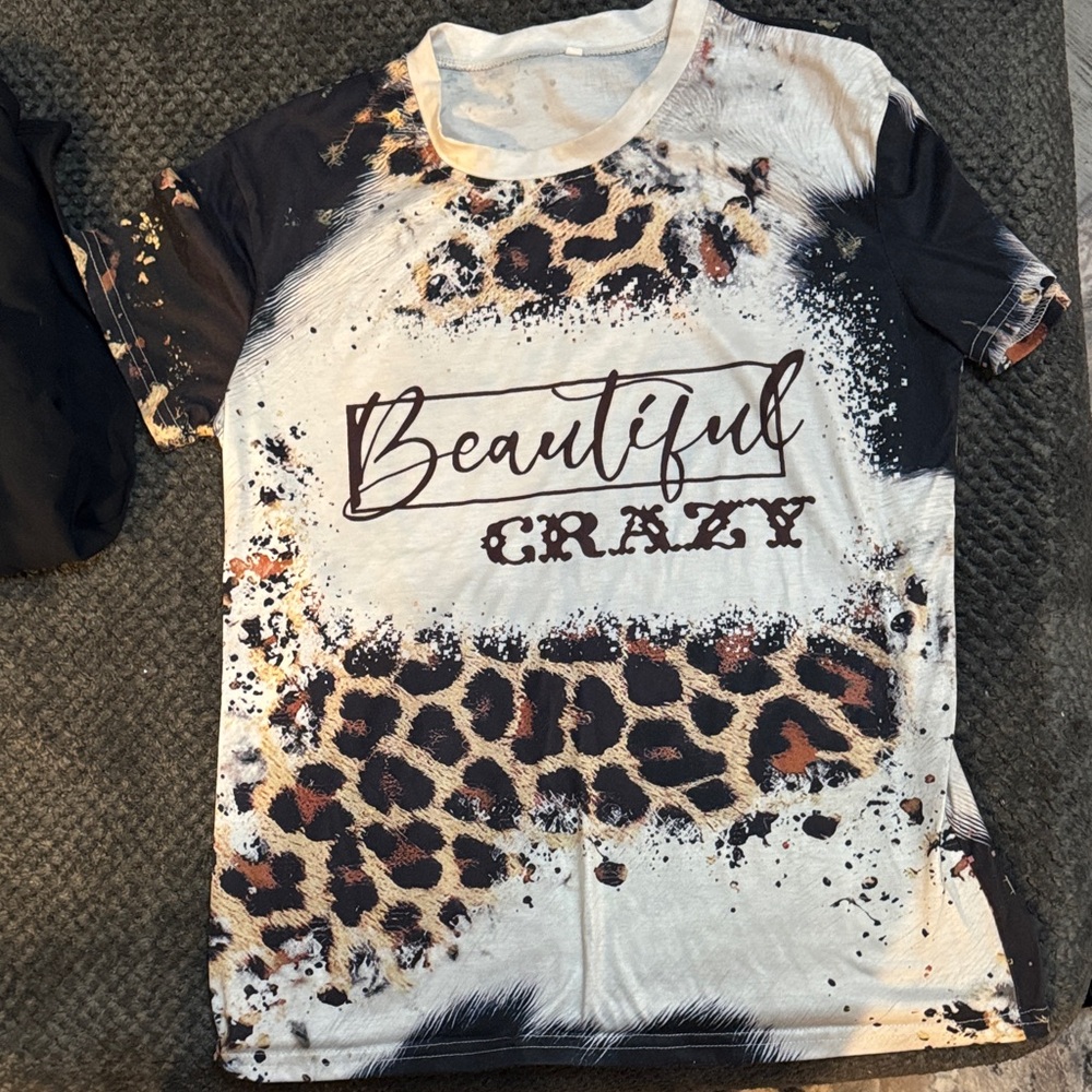 Beautiful Crazy Kids Leopard Print T-Shirt